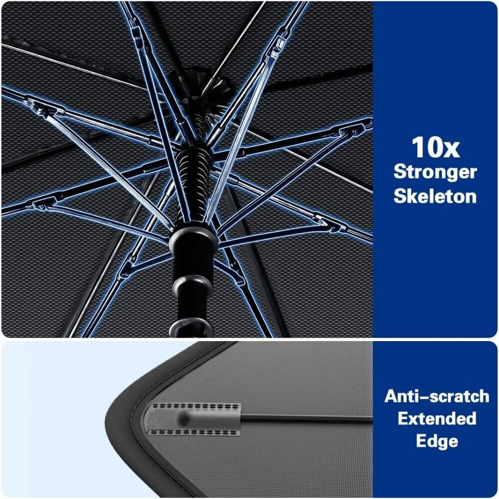 2025 Windshield Sun Shade Umbrella, Foldable Car Umbrella Sunshade with UV Block - Picture 6 of 7